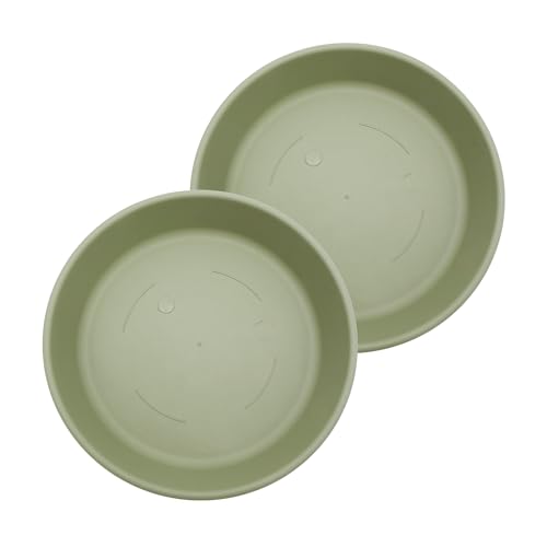 The HC Companies Flower Pot Saucers - Plastic Plant Saucer for Outdoors & Indoors - Traditional Design Plant Pot Trays for Water Drainage - Durable & Stylish Round Plant Tray (17.5-inch Seafoam)