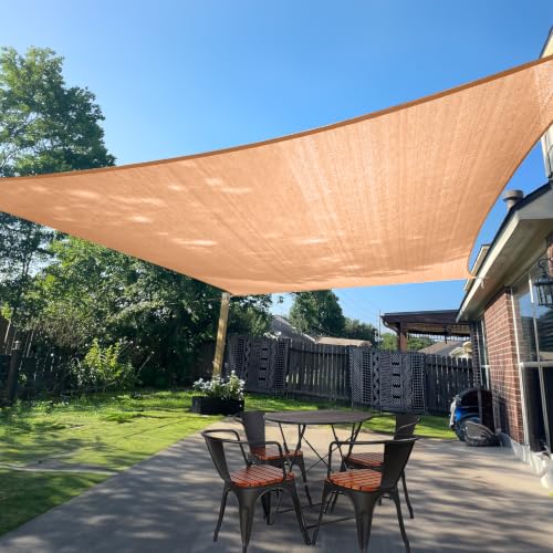 SUNLAX Sun Shade Sail 8' x 18' Peach Fuzz Rectangle Canopy Sail Shade Cover UV Block Permeable Sunshade Outdoor for Patio Backyard Deck Pergola (We Make Custom Size)