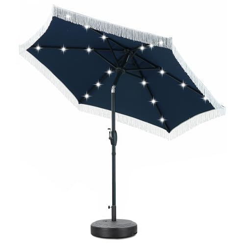 GDY 7.5 ft Fringe Umbrella (Navy)