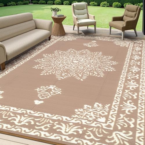 Yamaziot Waterproof Plastic Straw Rug