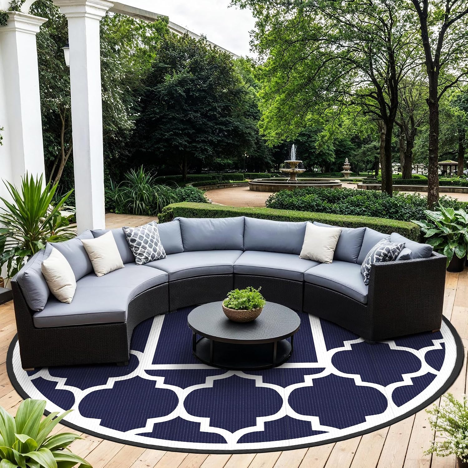 GENIMO 10' Round Outdoor Rug