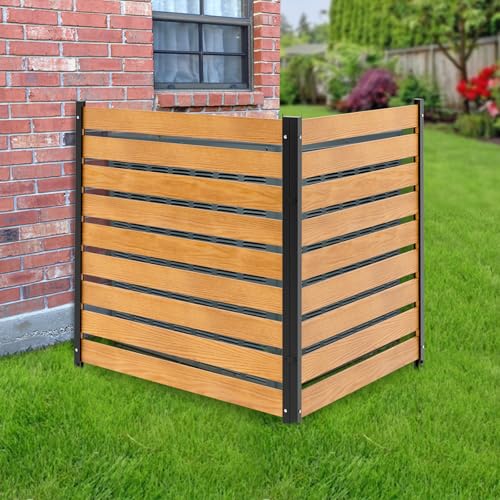 ZIIKEBTUY 48" W x 48" Air Conditioner Fence 2 Panels Privacy Screens Fence for Outside Ac Unit Patio and Deck, Trash Can Fences Hider Pool Equipment Enclosure