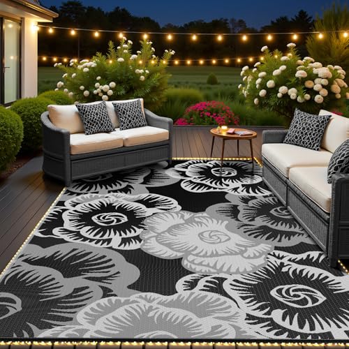 MontVoo Outdoor Rug 8x10ft with LED Strip