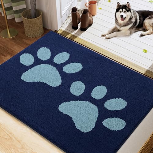 Buganda Dog Door Mat (40x32, Dark Blue)