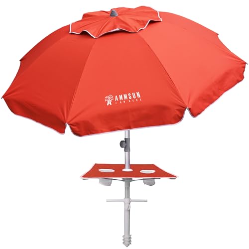 AMMSUN 7ft High Wind Beach Umbrella