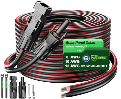 Bateria Power 30Ft 10AWG Solar Panel Extension Cable