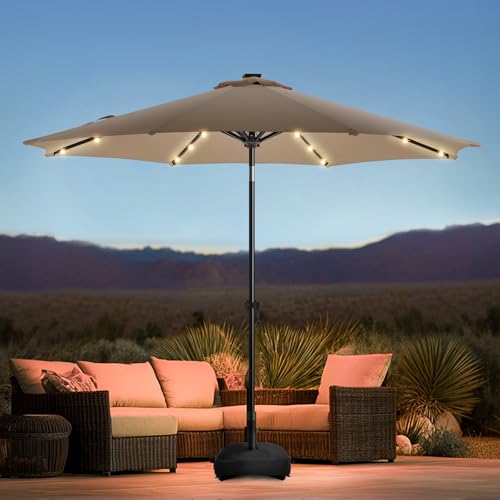 wikiwiki 9FT Solar LED w/Base (Tan)