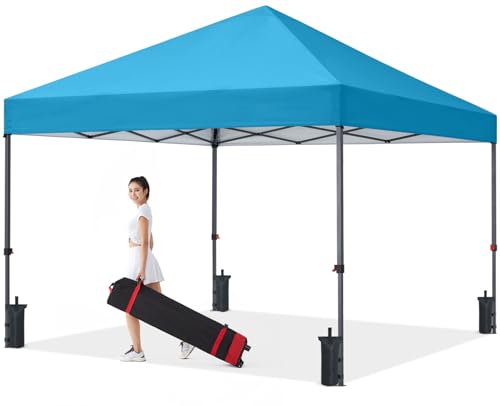 COOSHADE Durable Easy Pop Up Canopy Tent 10x10Ft, Sky Blue