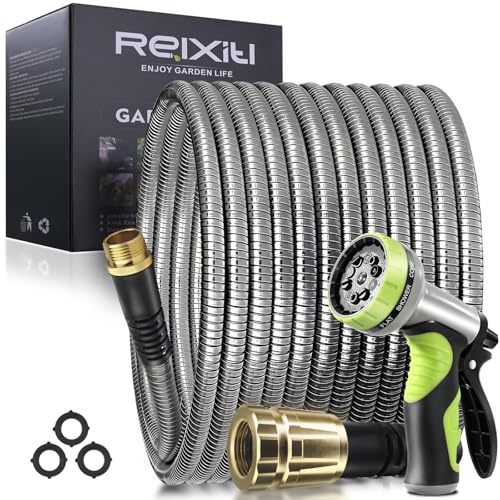 Relxitl 50FT Metal Garden Hose