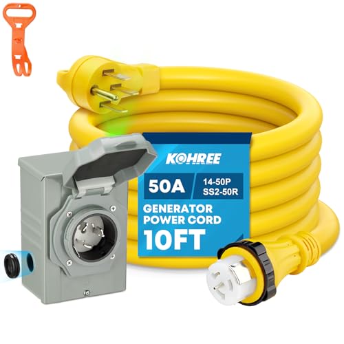Kohree 50 Amp Cord & Inlet Box Kit