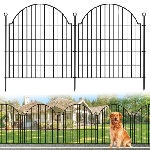 Decorative Metal Garden Fence 10 Panels, 32in