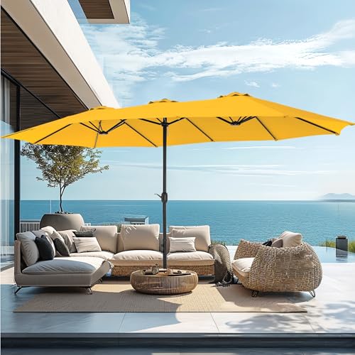 PHI VILLA 15ft Patio Umbrella (Golden Yellow)