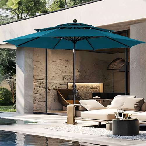 PHI VILLA 10ft Triple Vented Patio Umbrella