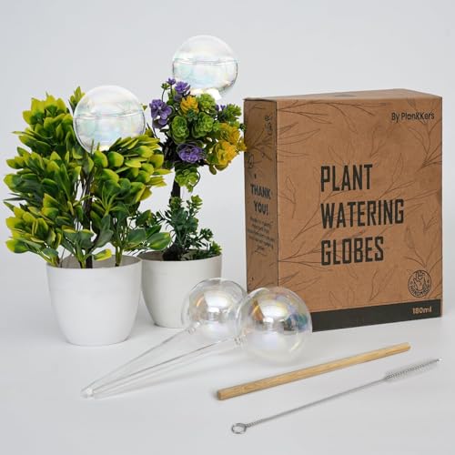 Large Iridescent Glass Watering Globes (4 pack)