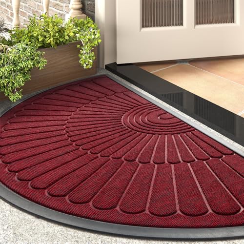 tchdio Door Mat Outdoor Indoor Semicircular 24x47