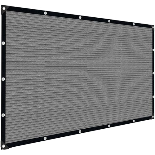 10x12 FT Sun Shade Cloth with Grommets, Pergola Shade Cover Canopy, 90% Sunblock Fabric Fence Privacy Screens for Outdoor, Garden, Patio, Balcony, Carport, Porch, Deck (Gray)