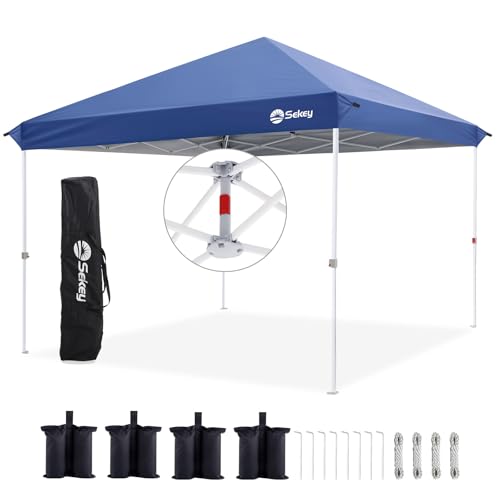 Sekey 10x10 Pop Up Canopy with One Push Setup-Easy Up Canopy with 99% UV Blocking - Instant Outdoor Sun Shade for Events, Parties, Camping- Commercial Gazebo with Weight Bags,Wind Proof&Waterproof