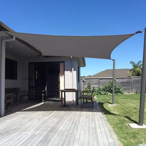 SUNNY GUARD Sun Shade Sail 12'x18' Rectangle Charcoal UV Block Sunshade for Backyard Yard Deck Patio Garden Outdoor Activities and Facility(We Make Custom Size)