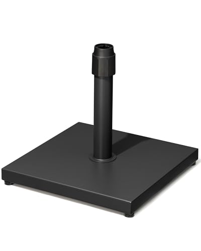 45lbs Patio Umbrella Base - Heavy Duty Outdoor Patio Market Umbrella Stand for Deck, Poolside, Balcony, Wind-Resistant Design,Black