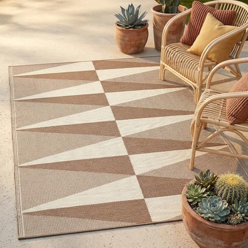 Fab Habitat Geometric Modern Minimalist Outdoor Rug