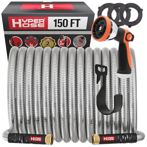 Best 150 ft Metal Garden Hose Set