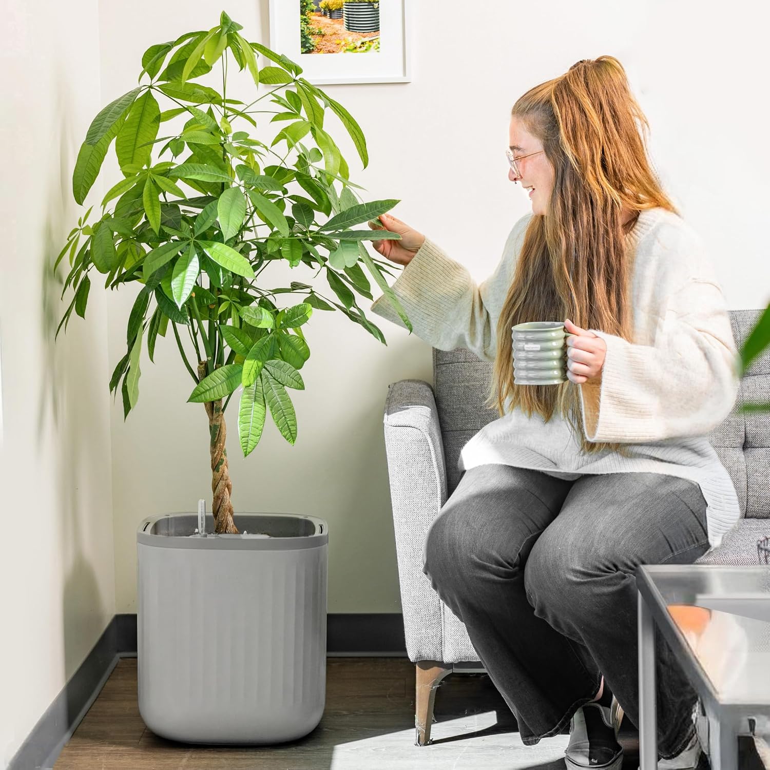 Vego garden Self Watering Planter (Fog Gray)