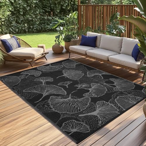 Pcinfuns 9'x12' Black & Grey