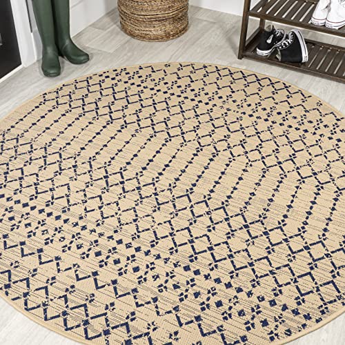 JONATHAN Y Moroccan Geometric Round - 9 ft