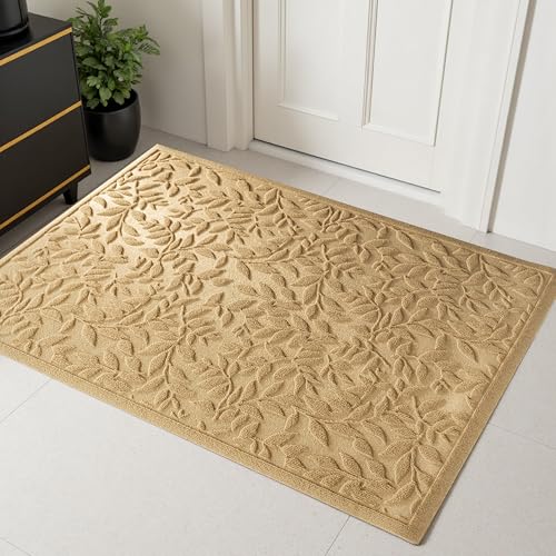 VivaNest Beige Leaves Mat