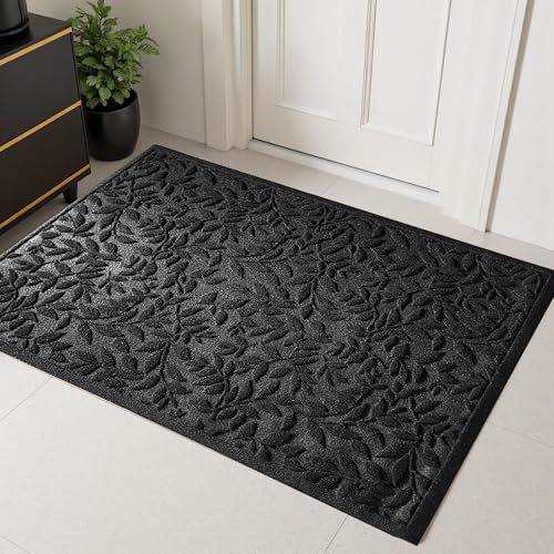 VivaNest Black Leaves Mat