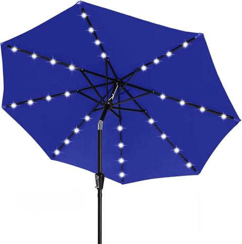 ABCCANOPY 10FT Solar Led Patio Umbrella (Blue)