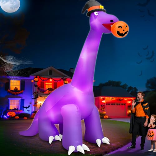 14 Ft x 16 Ft Giant Halloween Dinosaur Inflatable