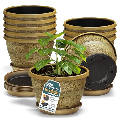 Lifemaster 10-Inch Whiskey Barrel (Pack of 10)