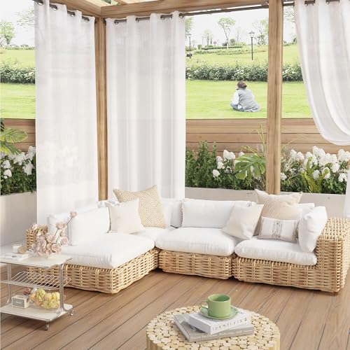 RYB HOME Outdoor Sheer Curtains