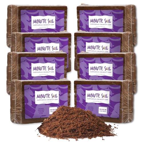 Minute Soil Eco-Friendly Coco Brick 24 Pack  OMRI Medium Expands to 36 Gal  Ideal for Seedlings, Planters, Greens, Houseplants, Raised Beds, Hydroponics, Outdoor Use