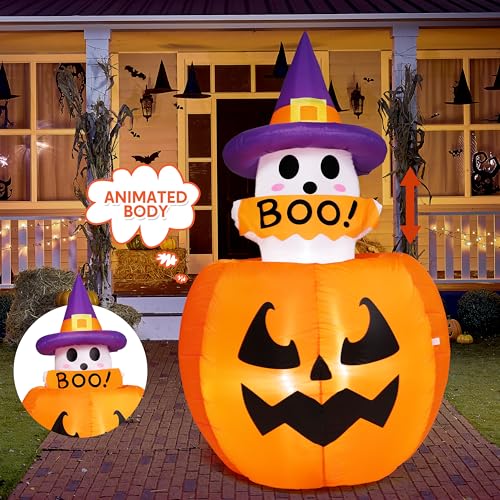 Joiedomi 5ft Ghost on Pumpkin