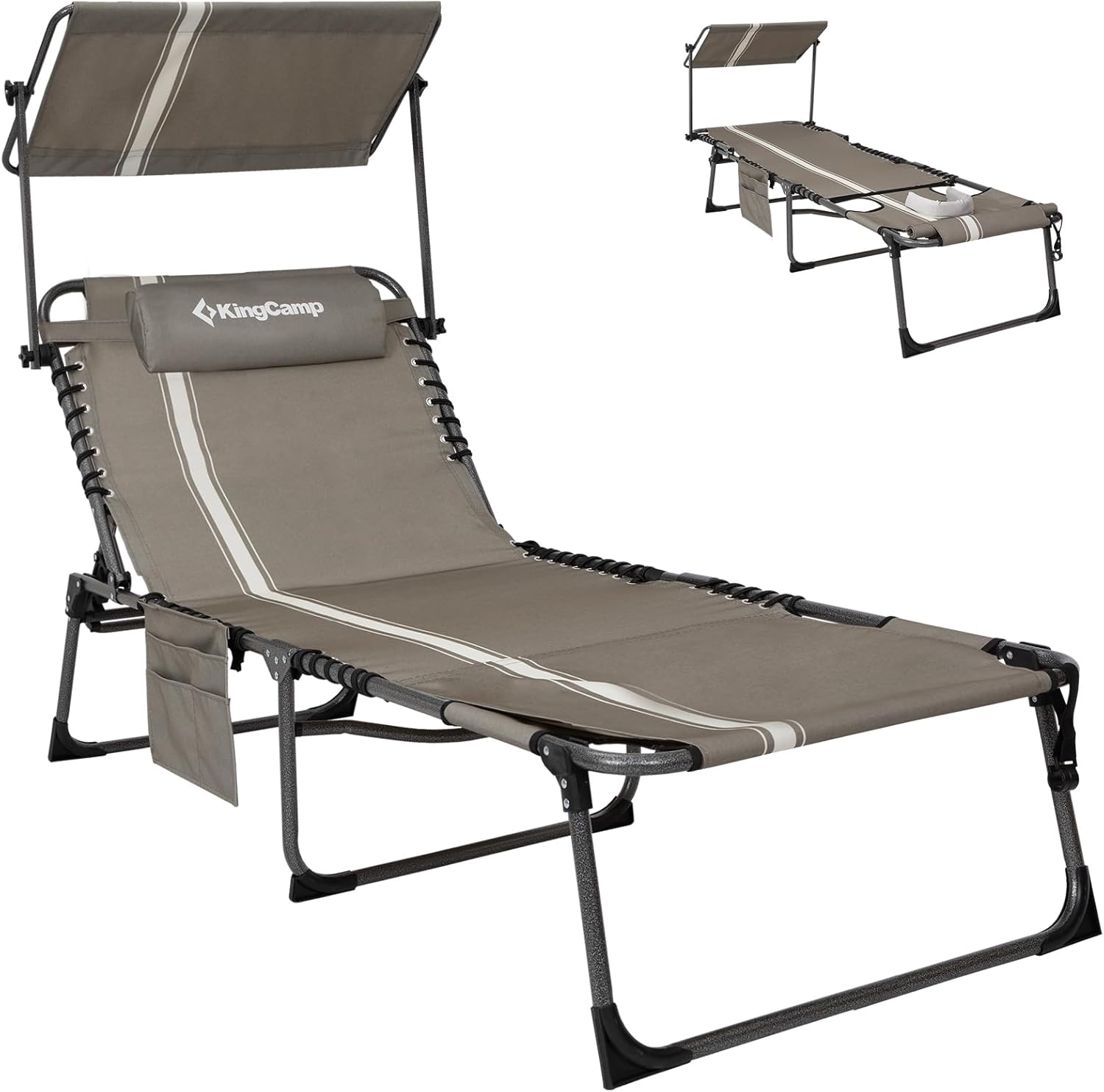 KingCamp Tanning Chair (Beige/White)
