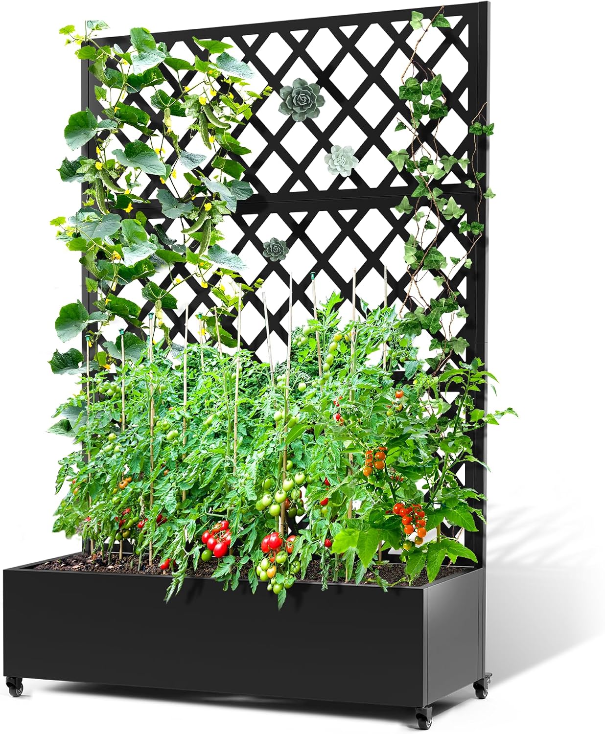 TUYOHW Metal Planter with Trellis