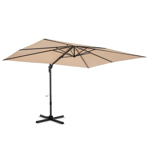PHI VILLA 9'x 12' Patio Umbrella with Easy-Using Handle