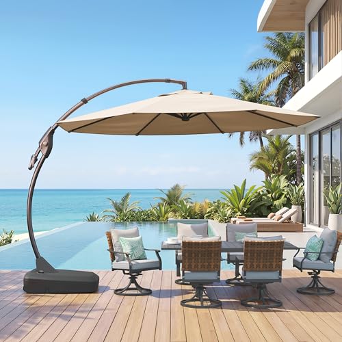 Grand patio 12FT Offset Umbrella (Champagne)